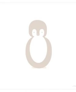 Hexoa Décoration Murale Enfant Affiche Seule Enfant Pingouin Story 30x30cm