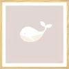 Hexoa Décoration Murale Enfant Affiche Sous Cadre Bois Enfant Baleine Oh 30x30cm