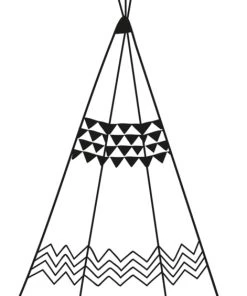 Lilipinso Décoration Murale Enfant Affiche Tipi En Papier Noir -Décoration murale enfant Soldes affiche tipi en papier noir 3