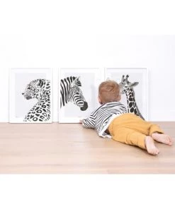 Lilipinso Décoration Murale Enfant Affiche Zèbre En Papier Noir -Décoration murale enfant Soldes affiche zebre en papier noir 3