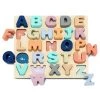 Beeloom Décoration Murale Enfant Alphabet Multicolore Pour Enfants En Bois Naturel