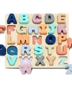 Beeloom Décoration Murale Enfant Alphabet Multicolore Pour Enfants En Bois Naturel