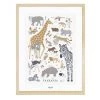 Lilipinso Décoration Murale Enfant Cadre Animaux En Bois Multicolore