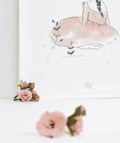 Lilipinso Décoration Murale Enfant Cadre Au Jardin En Papier Rose -Décoration murale enfant Soldes cadre au jardin en papier rose 2