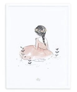 Lilipinso Décoration Murale Enfant Cadre Au Jardin En Papier Rose