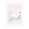 Lilipinso Décoration Murale Enfant Cadre Cygne En Papier Rose