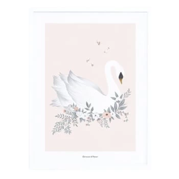 Lilipinso Décoration Murale Enfant Cadre Cygne En Bois Gris 6 Lilipinso Décoration Murale Enfant Cadre Cygne En Bois Gris – Image 6