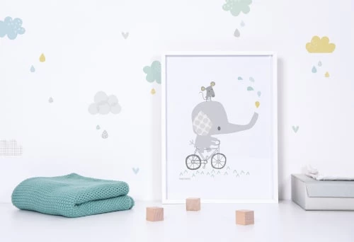 Lilipinso Décoration Murale Enfant Cadre éléphant En Papier Gris 3 Lilipinso Décoration Murale Enfant Cadre éléphant En Papier Gris – Image 3