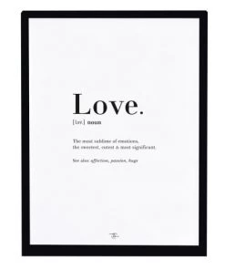 Lilipinso Décoration Murale Enfant Cadre Love En Bois Noir