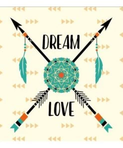 Toilinux Décoration Murale Enfant Cadre Mandala Et Flèches 30x30cm