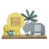 Maisons Du Monde Décoration Murale Enfant Cadre Multivues 2 Photos Lion Jaune Et Hippopotame Gris 30x25