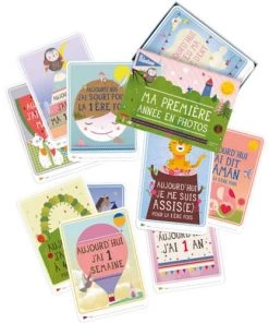 MILESTONE Décoration Murale Enfant Cartes Souvenirs - Ma Première Année