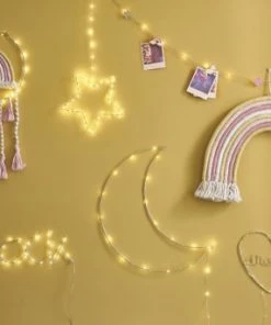 Maisons Du Monde Déco Lumineuses Enfant Déco Lumineuse Arc-en-ciel En Coton Et Corde Multicolore -Décoration murale enfant Soldes deco lumineuse arc en ciel en coton et corde multicolore 1000 4 3 206520 8