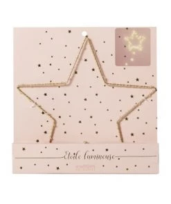 Maisons Du Monde Déco Lumineuses Enfant Déco Lumineuse étoile En Métal Doré -Décoration murale enfant Soldes deco lumineuse etoile en metal dore 1000 13 15 193371 7