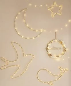 Maisons Du Monde Déco Lumineuses Enfant Déco Lumineuse Lune En Métal Doré -Décoration murale enfant Soldes deco lumineuse lune en metal dore 1000 3 38 206842 6