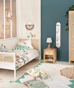 Maisons Du Monde Décoration Murale Enfant Déco Murale En Bois De Paulownia Et Coton Terracotta, Beige Et Vert 45x26 -Décoration murale enfant Soldes deco murale en bois de paulownia et coton terracotta beige et vert 45x26 1000 15 29 225775 4