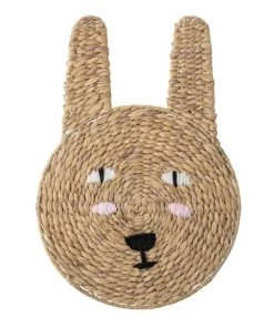 Bloomingville Décoration Murale Enfant Déco Murale Lapinou Rotin 35x52cm