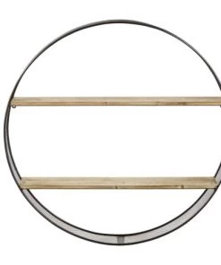 Maisons Du Monde Décoration Murale Enfant Etagère Ronde En Métal Quadrillé Noir