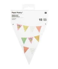 Rico Design Décoration Murale Enfant Guirlande 15 Fanions Fleurs