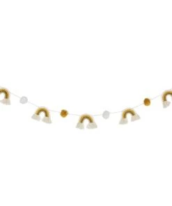 Maisons Du Monde Décoration Murale Enfant Guirlande Arcs-en-ciel En Coton Et Corde Multicolore L123