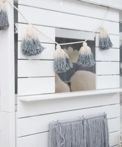 Lorena Canals Décoration Murale Enfant Guirlande Coton Bleu 170cm -Décoration murale enfant Soldes guirlande coton bleu 170cm 2