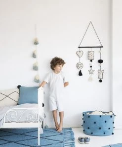 Lorena Canals Décoration Murale Enfant Guirlande Coton Bleu 170cm -Décoration murale enfant Soldes guirlande coton bleu 170cm 3