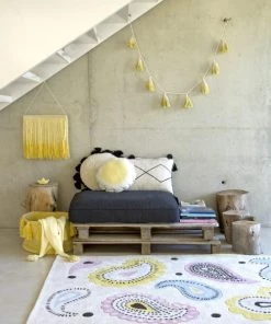 Lorena Canals Décoration Murale Enfant Guirlande Coton Jaune 170cm -Décoration murale enfant Soldes guirlande coton jaune 170cm 1