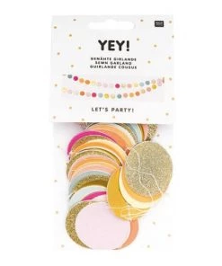 Rico Design Décoration Murale Enfant Guirlande Cousue Multicolore 2 M