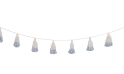 Lorena Canals Décoration Murale Enfant Guirlande Coton Vert 170cm -Décoration murale enfant Soldes guirlande en coton doux bleu 170cm 1