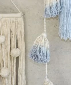 Lorena Canals Décoration Murale Enfant Guirlande En Coton Doux Bleu 170cm -Décoration murale enfant Soldes guirlande en coton doux bleu 170cm 3