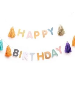 Rico Design Décoration Murale Enfant Guirlande Happy Birthday 3m