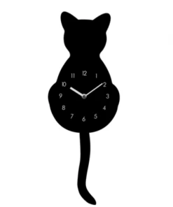 Pylones Décoration Murale Enfant Horloge Chat 15,5x3,5x43,5cm