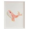 Crochetts Décoration Murale Enfant Impression De Baleine Rouse Encadrée En Bois Blanc 43X33 Cm