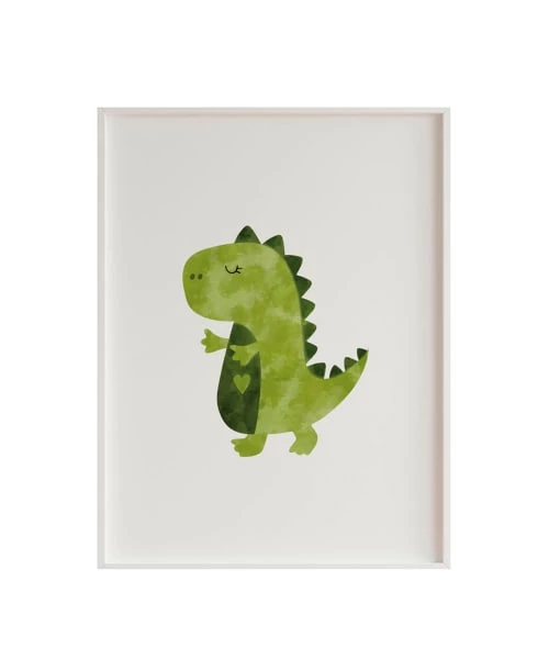 Crochetts Décoration Murale Enfant Impression De Dino Encadrée En Bois Blanc 43X33 Cm 1 Crochetts Décoration Murale Enfant Impression De Dino Encadrée En Bois Blanc 43X33 Cm