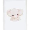 Crochetts Décoration Murale Enfant Impression De éléphant Encadrée En Bois Blanc 43X33 Cm