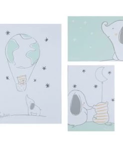 Noukie's Décoration Murale Enfant Lot De 3 Affiches Anna & Milo (30 X 40 Cm Et 21 X 30 Cm)