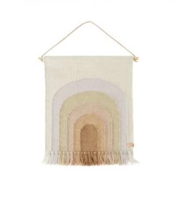 OYOY Living Design Décoration Murale Enfant Mini Tapis Mural Multicolore En Laine Et Coton H69x55cm