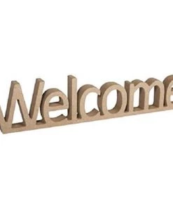 Youdoit Décoration Murale Enfant Mot En Bois MDF Welcome 25 X 5,5 Cm