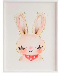 Crochetts Décoration Murale Enfant Pack Encadré Bois Blanc Impression Le éléphant Ballon 43X33 Cm