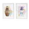 Crochetts Décoration Murale Enfant Pack Encadré Bois Blanc Impression Le Potion De Lapin Alice 43X33 Cm