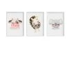 Crochetts Décoration Murale Enfant Pack Encadré Bois Blanc Impression Vache 43X33 Cm