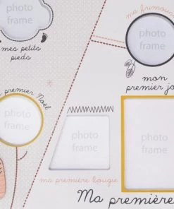 Sauthon Décoration Murale Enfant Pèle Mêle Photo Ma Première Année En Bois Beige -Décoration murale enfant Soldes pele mele photo ma premiere annee en bois beige 2