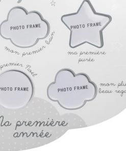 Sauthon Décoration Murale Enfant Pèle Mêle Photo Ma Première Année En Bois Blanc -Décoration murale enfant Soldes pele mele photo ma premiere annee en bois blanc 2