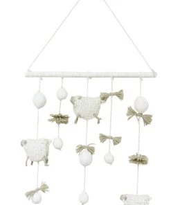 Lorena Canals Décoration Murale Enfant Pendentif Mouton En Laine Blanche 40 X 60