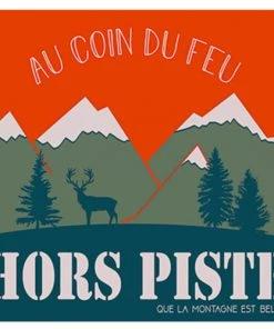 Wadiga Décoration Murale Enfant Plaque Décorative Murale Métal Hors Piste - 25x25cm