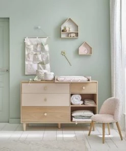 Maisons Du Monde Décoration Murale Enfant Rangement Mural En Coton Blanc, Rose Et Doré 50x70 -Décoration murale enfant Soldes rangement mural en coton blanc rose et dore 50x70 1000 13 24 206869 3