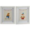 Wadiga Décoration Murale Enfant Set De 2 Cadres Décoratifs Chambre Enfant Cirque 23x28cm