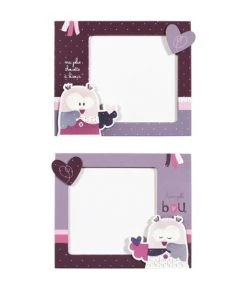 Sauthon Décoration Murale Enfant Set De 2 Cadres Photos Enfant En Bois En Bois Rose