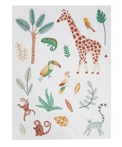 Maisons Du Monde Décoration Murale Enfant Stickers Muraux Animaux Et Feuillages Multicolores