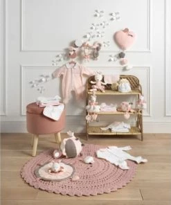 Sauthon Décoration Murale Enfant Suspension Décorative Murale Coeur En Polyester Rose -Décoration murale enfant Soldes suspension decorative murale coeur en polyester rose 3